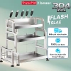 Kệ Gia Vị INOX 304 BMZAR 2/3 Tầng Đa Năng Đặt Đũa Dao Thớt Bát Giá Ưu Đãi 126k