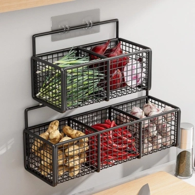 Kệ gia vị nhà bếp, nhà tắm ZIN.GEE – Lưới thép sơn tĩnh điện, tặng miếng dán, chỉ 10.000₫