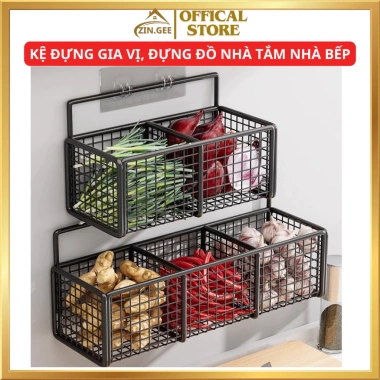 Kệ gia vị nhà bếp, nhà tắm ZIN.GEE – Lưới thép sơn tĩnh điện, tặng miếng dán, chỉ 10.000₫ 10 Kệ gia vị nhà bếp, nhà tắm ZIN.GEE – Lưới thép sơn tĩnh điện, tặng miếng dán, chỉ 10.000₫ 10