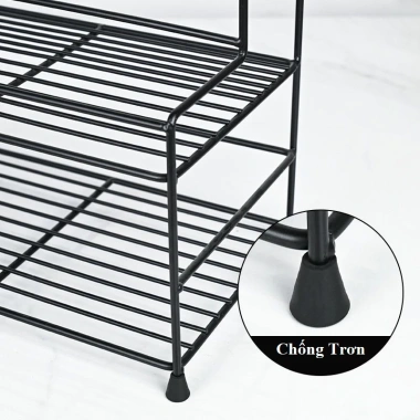 Kệ Gia Vị Sắt Sơn Tĩnh Điện - Đỡ hũ, lọ, chai dầu ăn, nước mắm, Giá 80.000 giảm từ 97.600