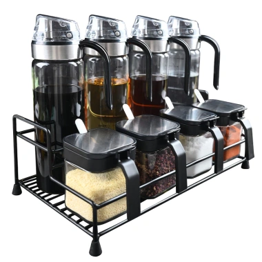 Kệ Gia Vị Sắt Sơn Tĩnh Điện - Đỡ hũ, lọ, chai dầu ăn, nước mắm, Giá 80.000 giảm từ 97.600