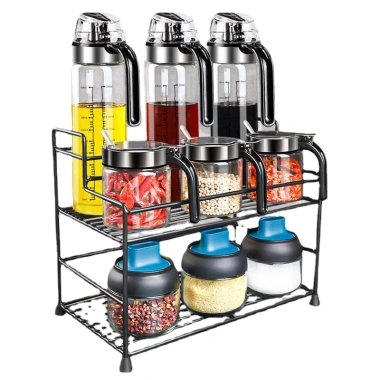 Kệ Gia Vị Sắt Sơn Tĩnh Điện - Đỡ hũ, lọ, chai dầu ăn, nước mắm, Giá 80.000 giảm từ 97.600