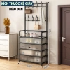 Kệ giày 5 tầng đa năng kèm 8 móc treo, màn che chống bụi tiện lợi, gọn gàng cho gia đình - Giá 190.000₫ 8