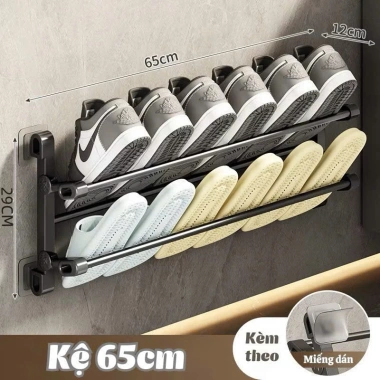 Kệ Giày Đế Gập Gọn Gắn Tường Không Cần Khoan - Tiện Dụng, Giá 75.000₫ 6