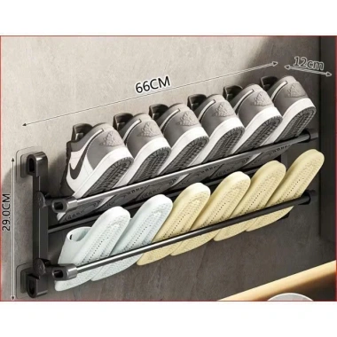 Kệ Giày Đế Gập Gọn Gắn Tường Không Cần Khoan - Tiện Dụng, Giá 75.000₫ 7