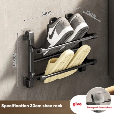 Kệ Giày Đế Tường Gấp Gọn Không Khoan, Tiện Lợi, Giá Chỉ 59.000đ, Giảm Ngay