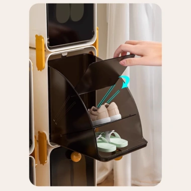 Kệ Giày Dép 3 Ngăn Đa Năng - Hộp Đựng Hiện Đại, Bền Đẹp, Lắp Đặt Dễ Dàng, Gọn Nhẹ 209k