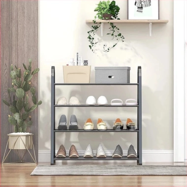 Kệ giày dép 4/5 tầng inox không gỉ đa năng, decor nhà cửa, lắp ráp dễ dàng, gập gọn - 71.900đ