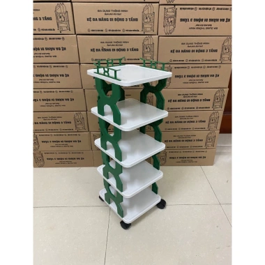 Kệ Giày Dép 5 Tầng Gấp Gọn, Bánh Xe Di Động – Tiện Lợi, Mọi Không Gian, 59.000₫ 6