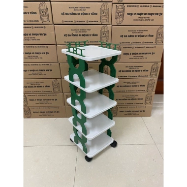 Kệ Giày Dép 5 Tầng Gấp Gọn, Bánh Xe Di Động – Tiện Lợi, Mọi Không Gian, 59.000₫ 7