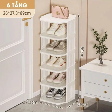 Kệ Giày Dép 5 Tầng Nhựa Cao Cấp – Xếp Gọn, Tiết Kiệm Không Gian, Giá 37.000₫
