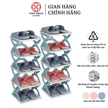 Kệ Giày Dép Chữ X Tháo Lắp Gấp Gọn 5 Tầng Đa Năng Cao Cấp - Giá 35.000 VNĐ