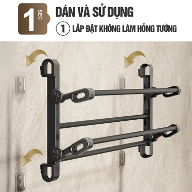 Kệ Giày Dép Gắn Tường Không Cần Khoan Thiết Kế Gập Gọn Diện Tích Nhỏ Ký Túc Xá 8