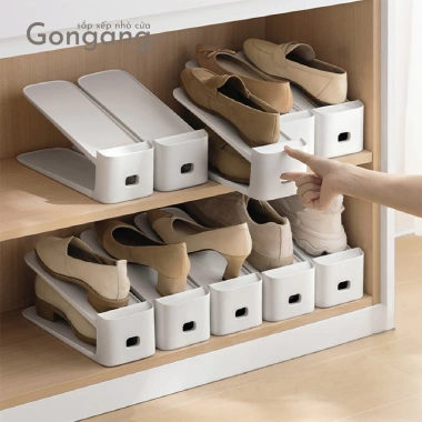 Kệ giày dép GonGang 29cm 2 cái - Tùy chỉnh độ cao, tiết kiệm không gian, 125k