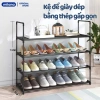 Kệ giày dép thép cao cấp gấp gọn 3-5 tầng, tùy chỉnh vị trí - Giá chỉ 89.000₫