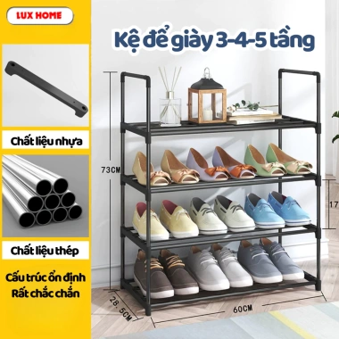 Kệ Giày Dép Thép Cao Cấp Nhiều Tầng Gấp Gọn 3-5 Tầng Tùy Chỉnh, Giá 118.000đ