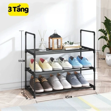 Kệ Giày Dép Thép Cao Cấp Nhiều Tầng Gấp Gọn 3-5 Tầng Tùy Chỉnh, Giá 118.000đ