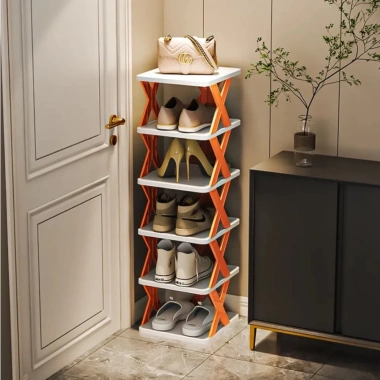 Kệ giày dép X thông minh tháo lắp gấp gọn 5 tầng nhựa chắc chắn gia chỉ 49.000đ 6