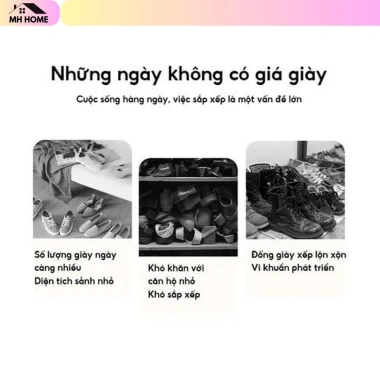 Kệ Giày Dọc Hẹp 4 Tầng MHHOME 45cm - Tiết Kiệm Không Gian, Mini Gọn Gàng, Trắng, 79.000đ 3