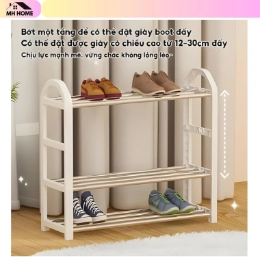 Kệ Giày Dọc Hẹp 4 Tầng MHHOME 45cm - Tiết Kiệm Không Gian, Mini Gọn Gàng, Trắng, 79.000đ 6