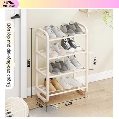 Kệ Giày Dọc Hẹp 4 Tầng MHHOME 45cm - Tiết Kiệm Không Gian, Mini Gọn Gàng, Trắng, 79.000đ 7