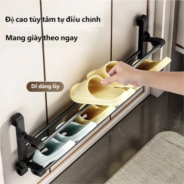 Kệ Giày Gắn Tường Gập Gọn - Không Cần Khoan, Dán Chắc Chắn, Tiết Kiệm Không Gian, Giá 49,000 VND