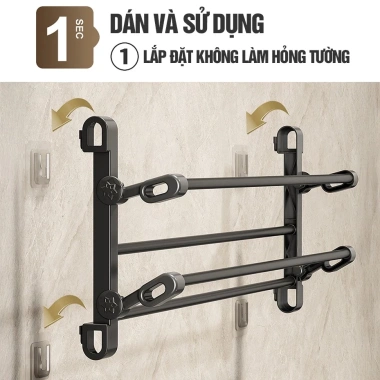 Kệ Giày Gắn Tường Gập Gọn - Không Cần Khoan, Dán Chắc Chắn, Tiết Kiệm Không Gian, Giá 49,000 VND
