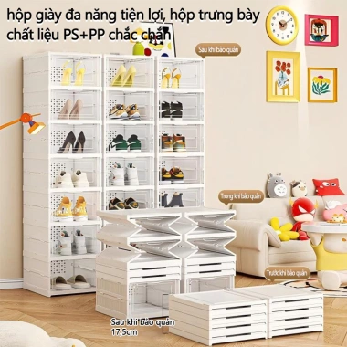Kệ giày gấp gọn đa size - Hộp giày dép tiện lợi, tủ đựng giày nhôm giá rẻ 224k 3 Kệ giày gấp gọn đa size - Hộp giày dép tiện lợi, tủ đựng giày nhôm giá rẻ 224k 3