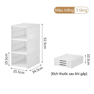 Kệ giày gấp gọn đa size - Hộp giày dép tiện lợi, tủ đựng giày nhôm giá rẻ 224k