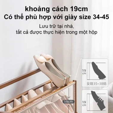 Kệ giày gấp gọn không lắp ráp, tiết kiệm không gian, giao 4h - Giảm còn 333.000 4