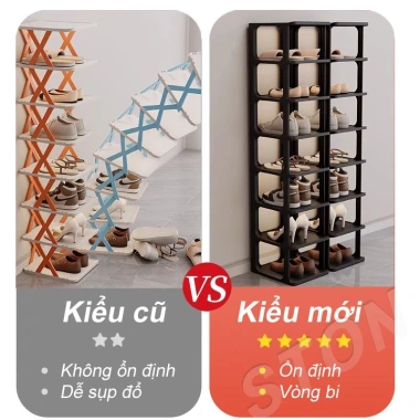Kệ Giày Gấp Nhựa STON Đa Màu - Tiết Kiệm Không Gian, Giá Chỉ 58.000 VND 2