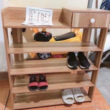 Kệ Giày Gỗ 5 Tầng - Tủ Giày Gỗ Đa Ngăn Để Giày Dép Gọn Gàng, Giá 159.000 VND