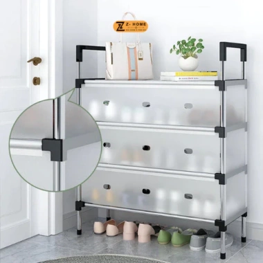 Kệ Giày Inox 5 Tầng – Nắp Đậy, Vách Ngăn Chống Bụi, Gọn Gàng, Sang Trọng 160k