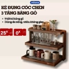 Kệ Gỗ Đa Tầng Cao Cấp, Khay Đựng Cốc Chén Đa Năng, Decor Phòng Khách & Bếp Sang Trọng - Giá 152.000