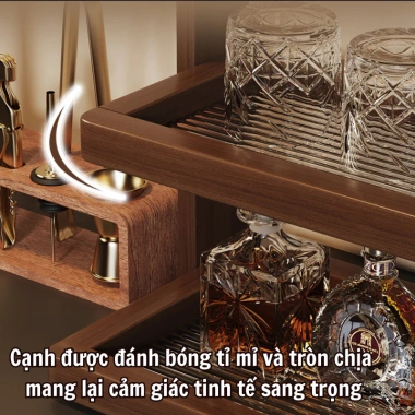 Kệ Gỗ Đa Tầng Cao Cấp, Khay Đựng Cốc Chén Đa Năng, Decor Phòng Khách & Bếp Sang Trọng - Giá 152.000 3