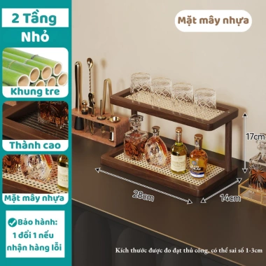 Kệ Gỗ Đa Tầng Cao Cấp, Khay Đựng Cốc Chén Đa Năng, Decor Phòng Khách & Bếp Sang Trọng - Giá 152.000 10