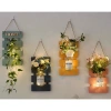 Kệ gỗ treo tường sang trọng kèm lọ hoa trang trí - Giá chỉ 15.000đ, giảm từ 19.500đ 3