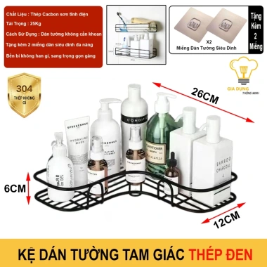 Kệ góc dán tường đa năng MKS014 - Chịu nước, treo tường phòng tắm & bếp 8