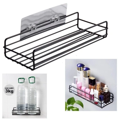 Kệ Góc Nhà Tắm Thép Sơn Tĩnh Dán Tường - Giá Treo Đa Năng, Tiết Kiệm Không Gian, Chỉ 25.000₫