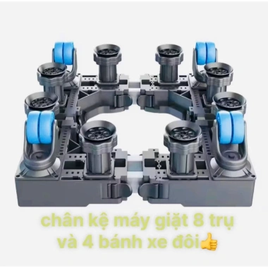Kệ máy giặt & tủ lạnh 8 trụ 4 bánh xe, khóa an toàn, bám trắc vô bề mặt - 239.900₫ 2