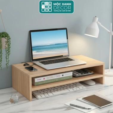 Kệ máy tính gỗ Mộc Xanh Decor - Đỡ CPU, màn hình, laptop gọn gàng, bền đẹp, giảm giá 20% chỉ 59,143 VND