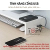 Kệ máy tính gỗ trắng 1-2 tầng - Giá đỡ laptop, kệ màn hình, decor bàn học, nâng PC, chỉ 41.000đ 6