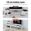 Kệ máy tính gỗ trắng 1-2 tầng - Giá đỡ laptop, kệ màn hình, decor bàn học, nâng PC, chỉ 41.000đ 9