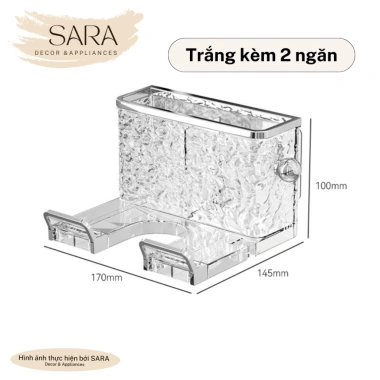 Kệ nhà tắm treo máy sấy tóc dán tường nhựa gợn sóng – Giá chỉ 74.000đ