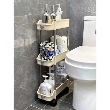Kệ Nhựa 3 Tầng Đặt Góc Hẹp Logo Gấu - Thiết Kế Tiết Kiệm Không Gian, Giá Chỉ 51.500₫ 4