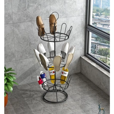 Kệ phơi giày 3 tầng xếp gọn, cây treo giày có móc tiện lợi - Giá chỉ 115.000 VND 7