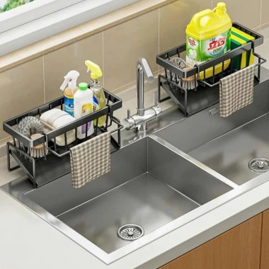 Kệ rửa chén bát sơn tĩnh điện, kèm khay hứng nước + tặng khăn lau, FREE SHIP, 18.000₫ 3
