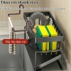 Kệ rửa chén bát sơn tĩnh điện, kèm khay hứng nước + tặng khăn lau, FREE SHIP, 18.000₫ 5
