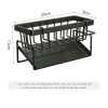 Kệ rửa chén bát sơn tĩnh điện, kèm khay hứng nước + tặng khăn lau, FREE SHIP, 18.000₫ 9