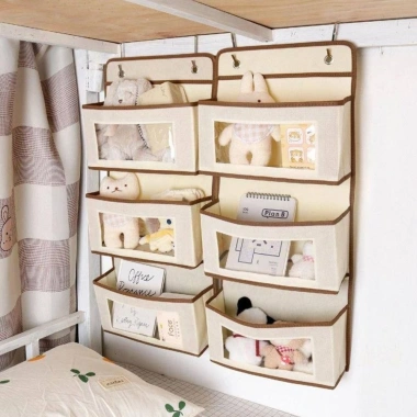 Kệ sắp xếp & túi vải không dệt treo tường 1‑3 lớp - Lưu trữ phòng ngủ, mỹ phẩm, đồ chơi - Giá 77.440₫